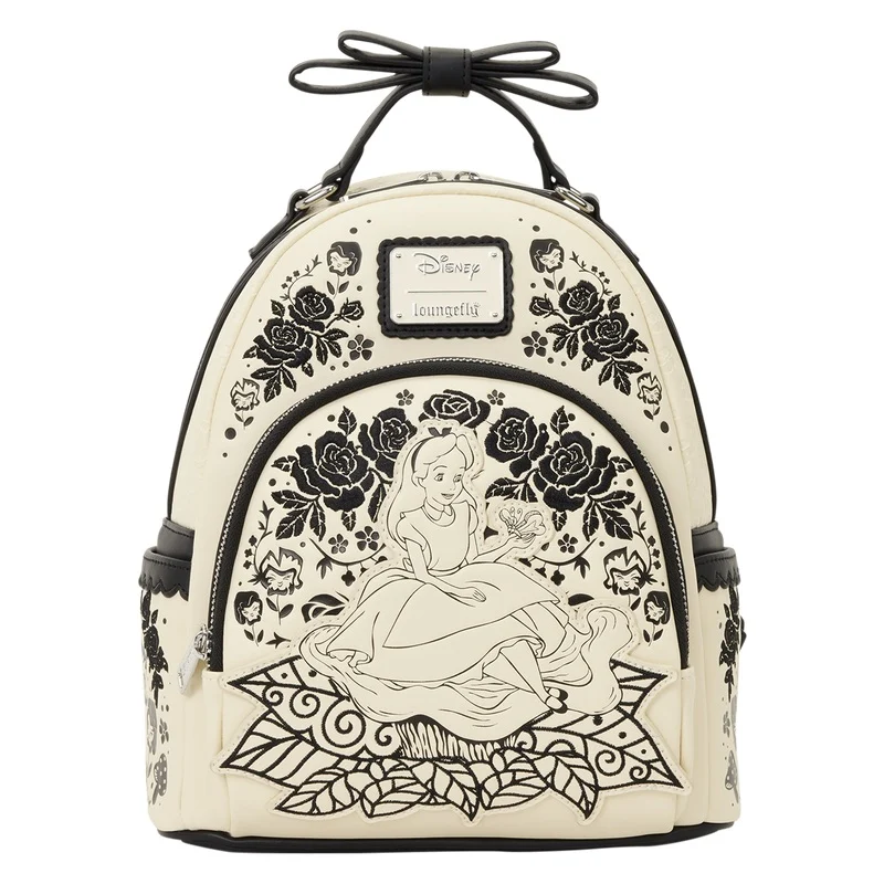 Sac Loungefly Disney Alice au Pays des Merveilles – Jardin Noir et Ivoire