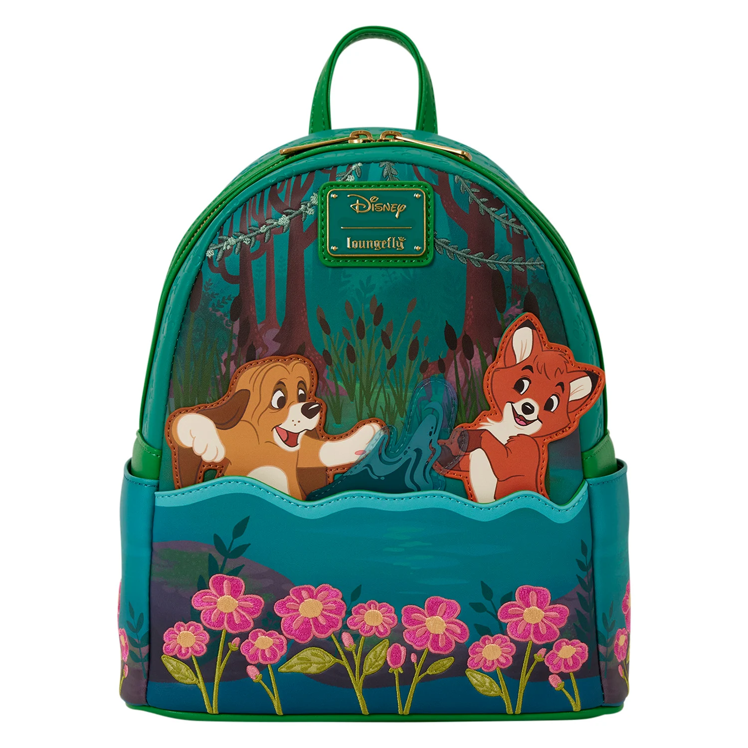 Sac à dos Loungefly Disney Rox et Rouky – Forêt et personnages mobiles