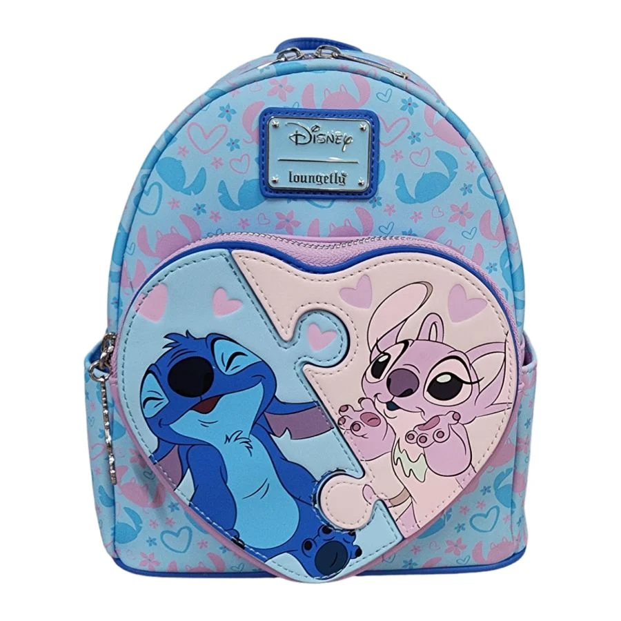 Sac Loungefly Disney Stitch et Angel Cœur Puzzle