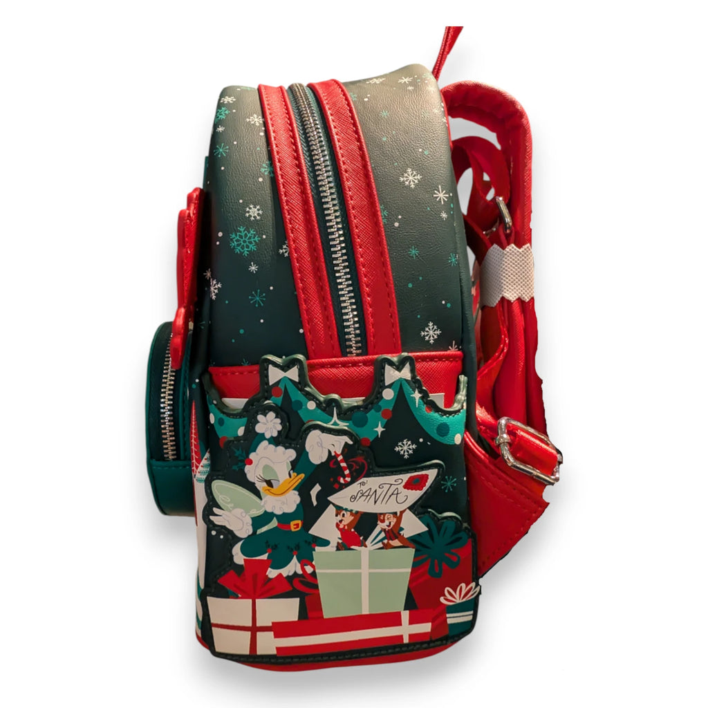 Loungefly Disneyland Paris Mickey & Minnie Train de Noël – Mini sac à dos