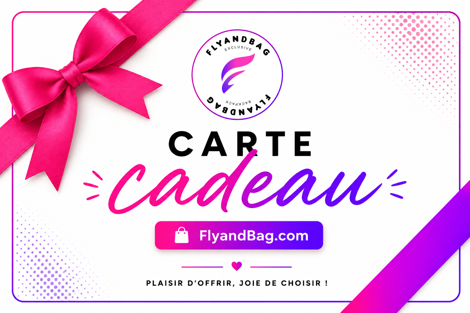 Carte Cadeaux FlyandBag