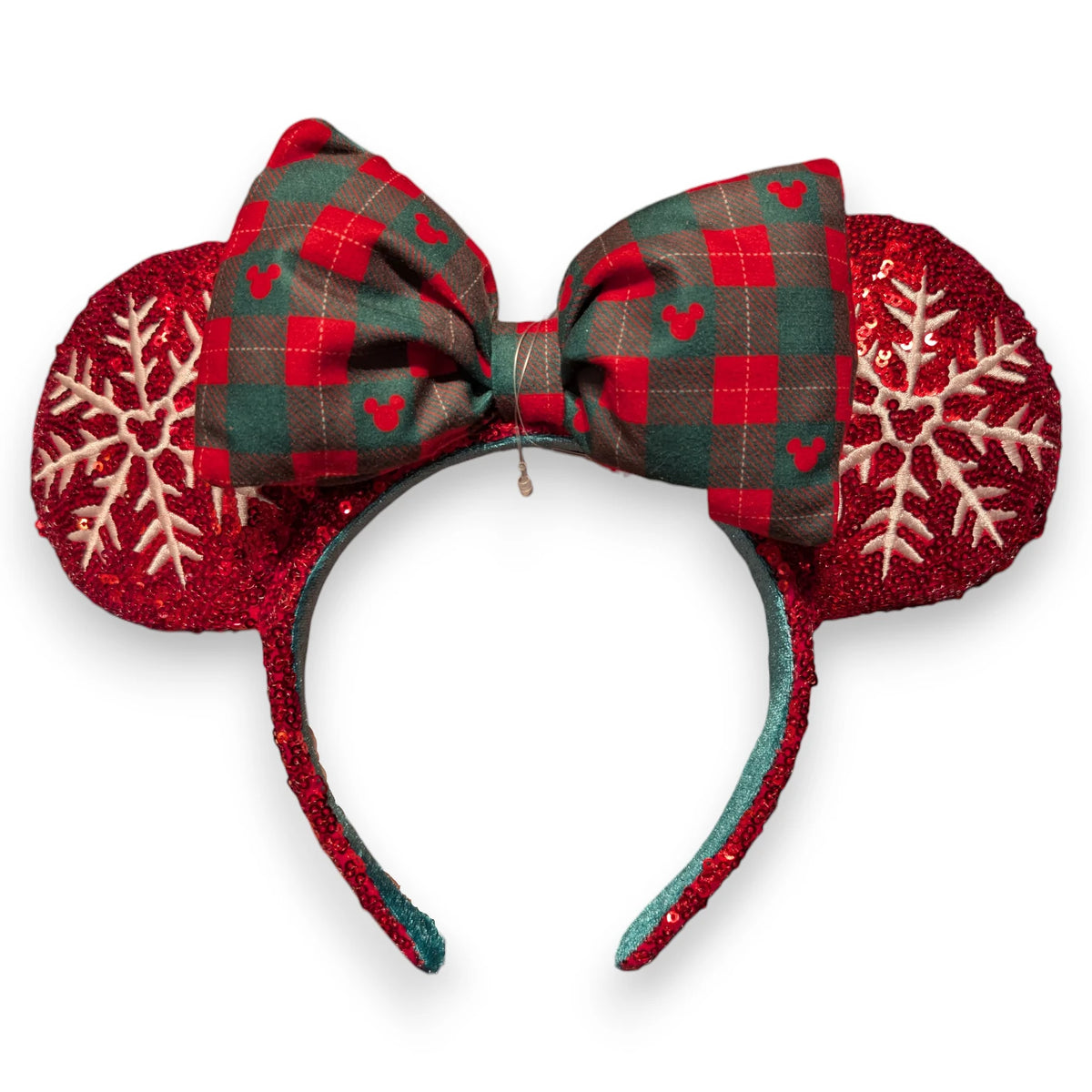 Serre-tête Minnie de Noël à sequins rouges Disneyland Paris