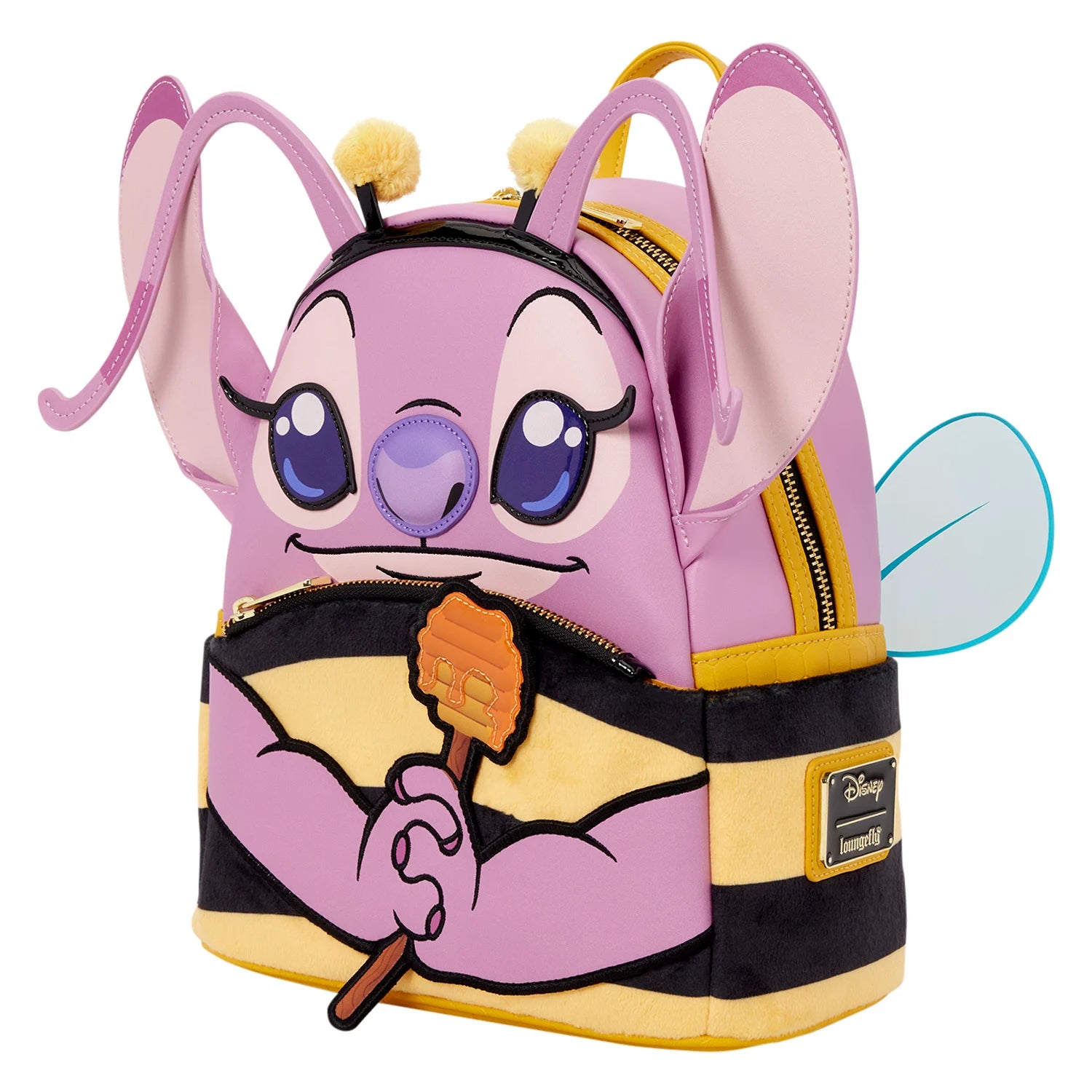 Mini sac à dos Loungefly Disney Angel déguisée en abeille - vue de côté