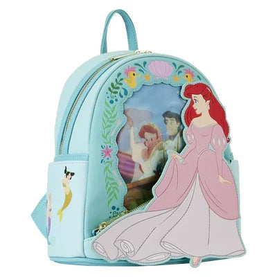 Mini sac à dos Loungefly Ariel lenticulaire WDBK3256 - effet lenticulaire