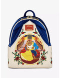 Sac à dos Loungefly Disney La Belle et la Bête velours Import US - face