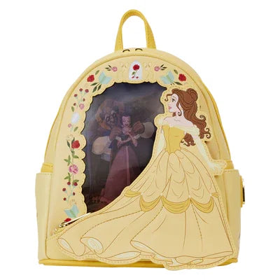 Mini sac à dos Loungefly La Belle et la Bête Belle lenticulaire - face