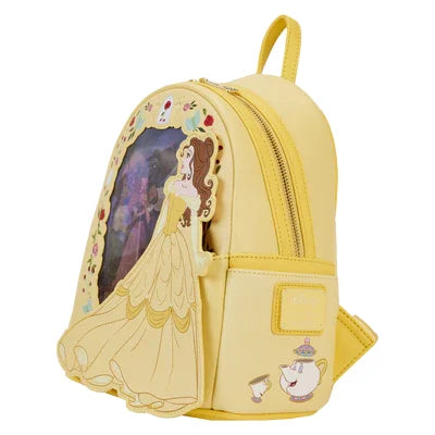 Mini sac à dos Loungefly Belle lenticulaire - vue trois quarts