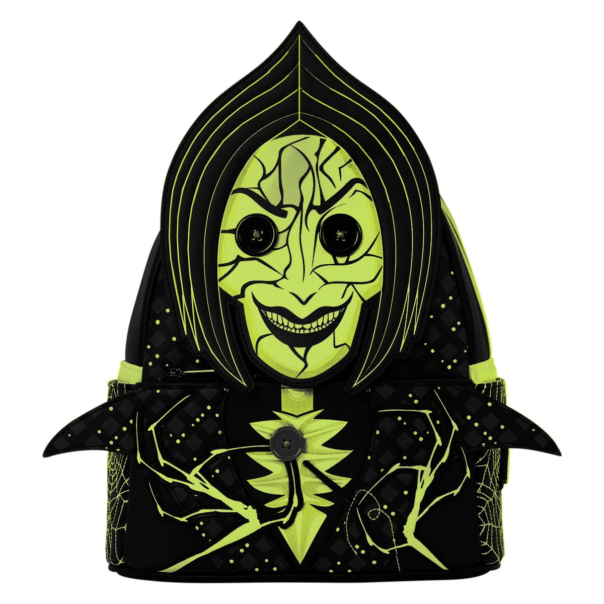 Sac Loungefly Coraline Other Mother Glow - effet phosphorescent