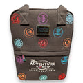 Sac à dos Loungefly Disney Adventure World avec icônes brodées vue de face