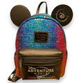 Sac à dos Loungefly Disney Adventure World à sequins vue de face