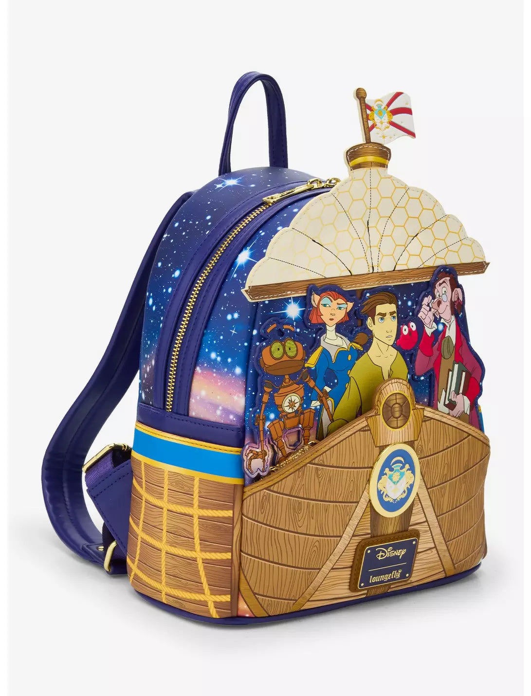 Sac à dos Loungefly Disney La Planète au Trésor RLS Legacy - vue de trois quarts