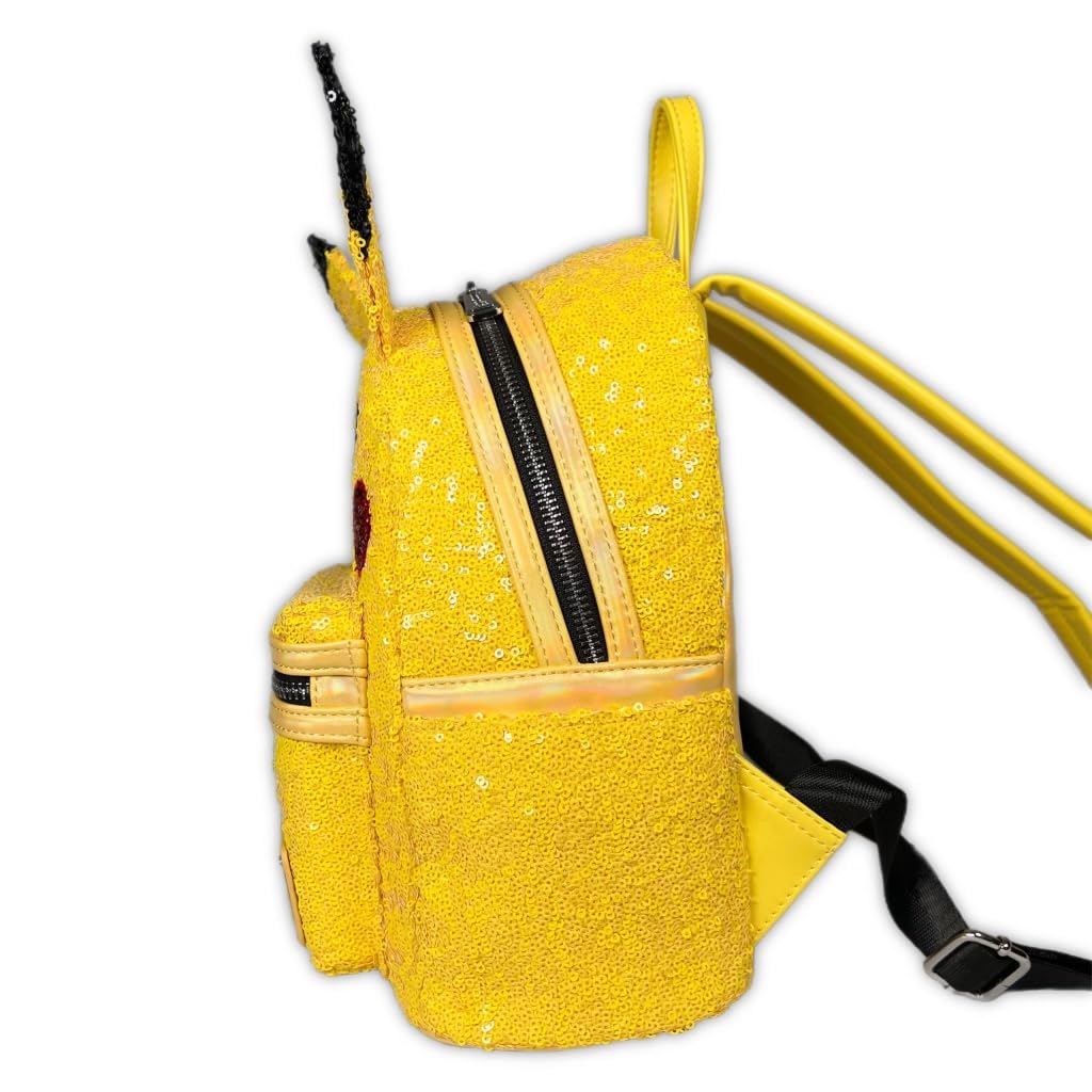 Sac Loungefly Pokémon Pikachu Sequin - vue de côté