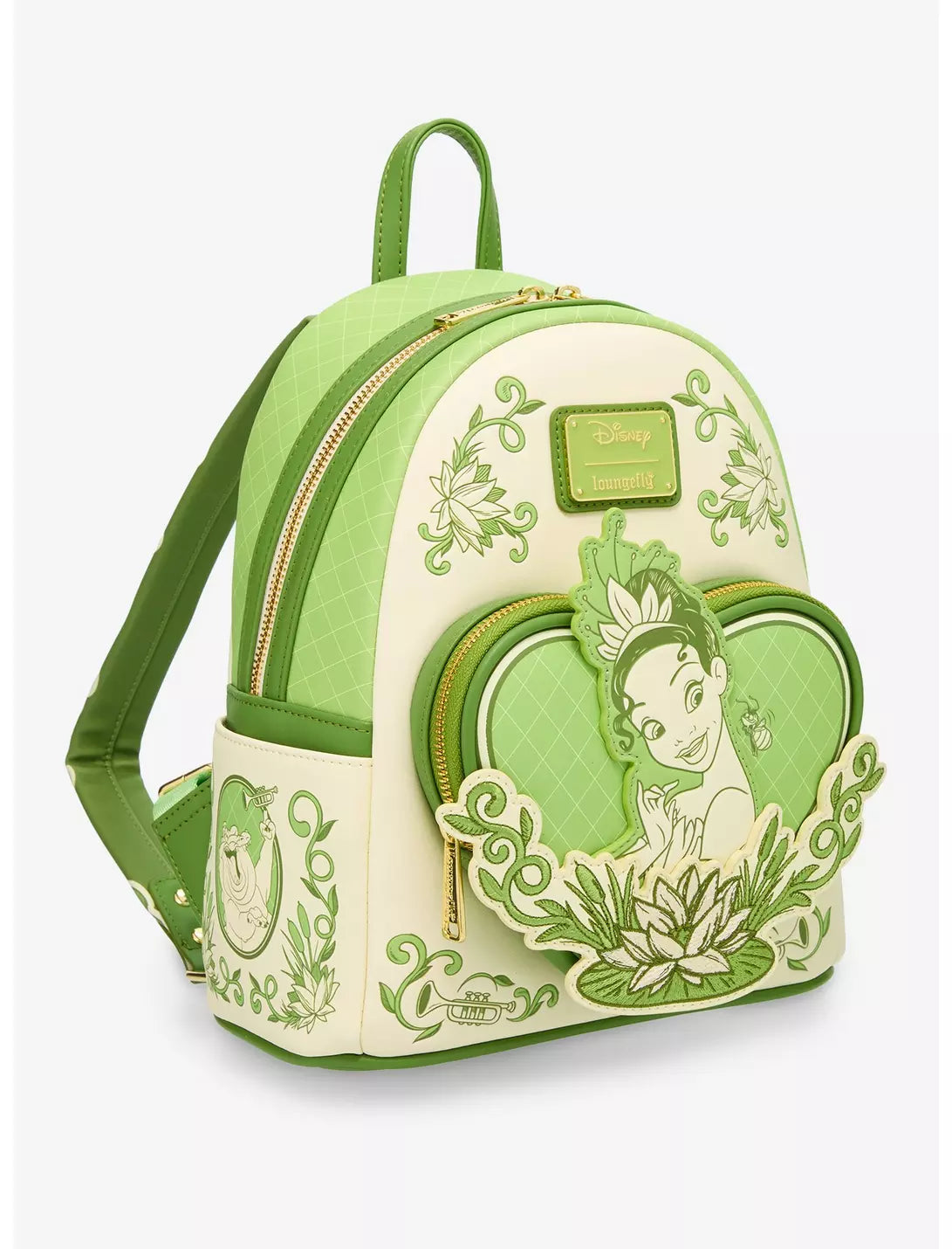 Sac à dos Loungefly Disney La Princesse et la Grenouille Tiana - vue de trois quarts