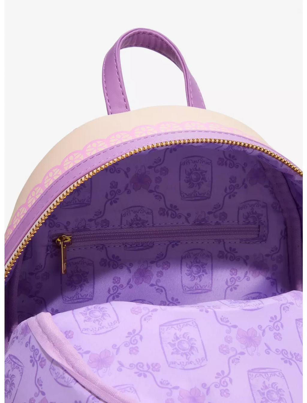 Mini sac à dos Loungefly Disney Raiponce Esquisse - doublure intérieure