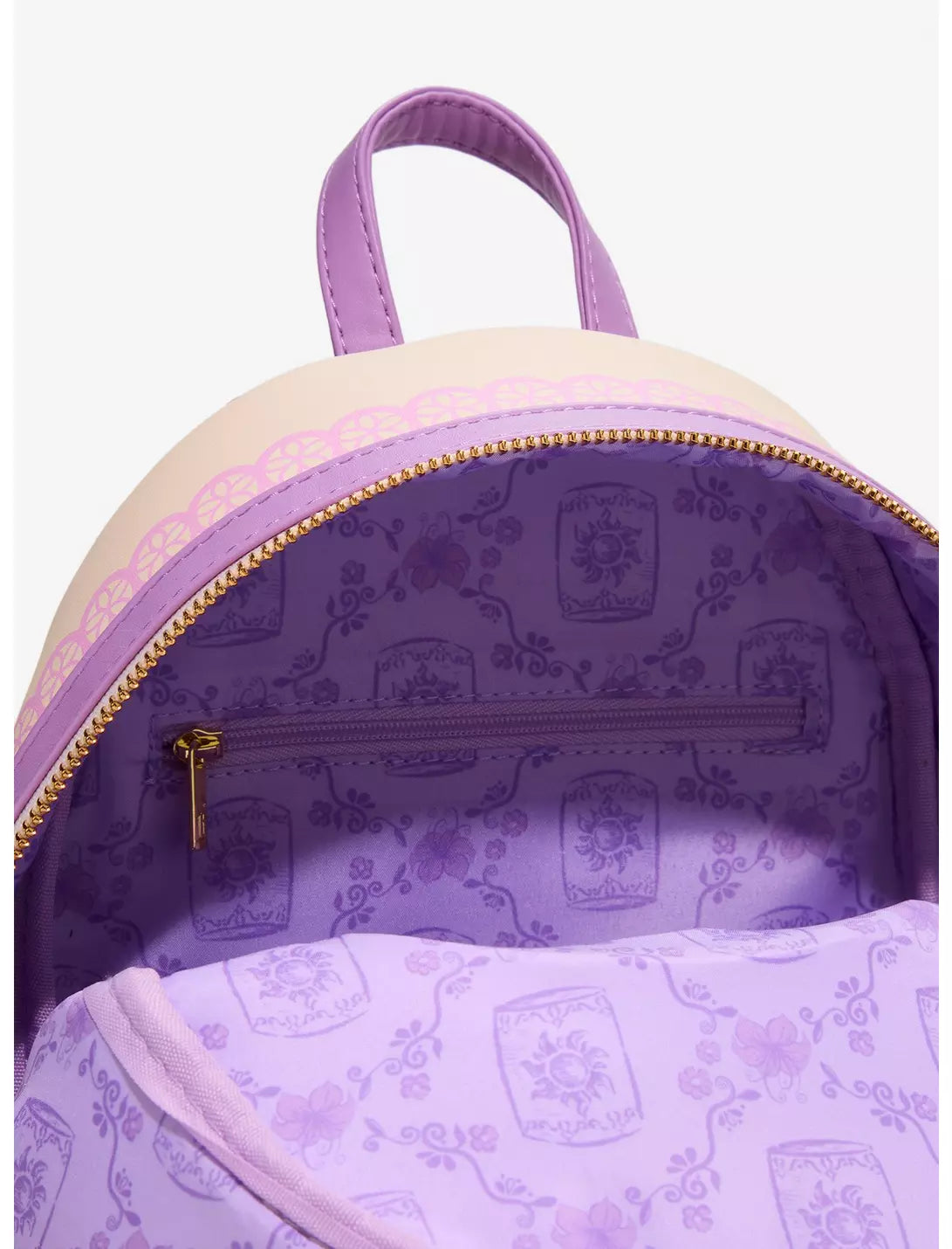 Mini sac à dos Loungefly Disney Raiponce Esquisse - doublure intérieure
