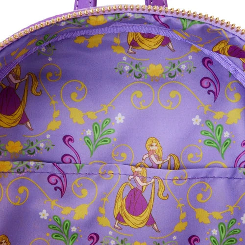 Mini sac à dos Loungefly Raiponce lenticulaire WDBK3672 - doublure intérieure
