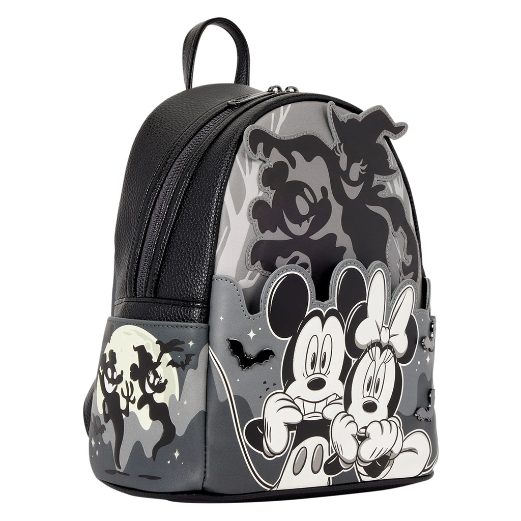 Sac à dos Loungefly Disney Mickey et Minnie Halloween - vue de trois quarts