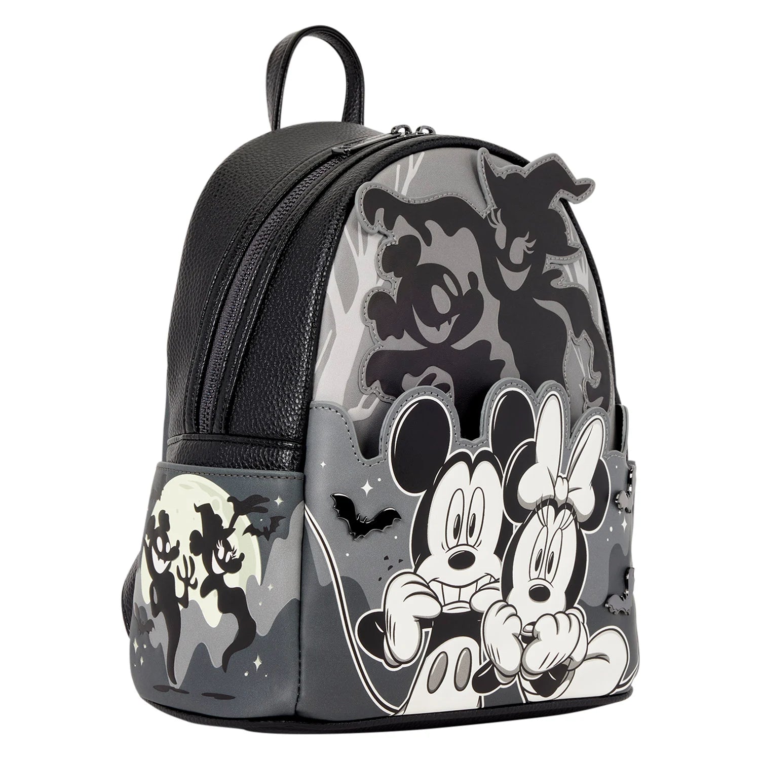 Sac à dos Loungefly Disney Mickey et Minnie Halloween - vue de trois quarts