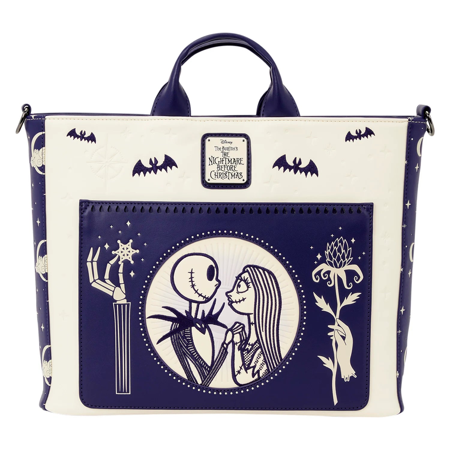 Face avant du sac convertible L'Étrange Noël de Monsieur Jack avec Jack et Sally